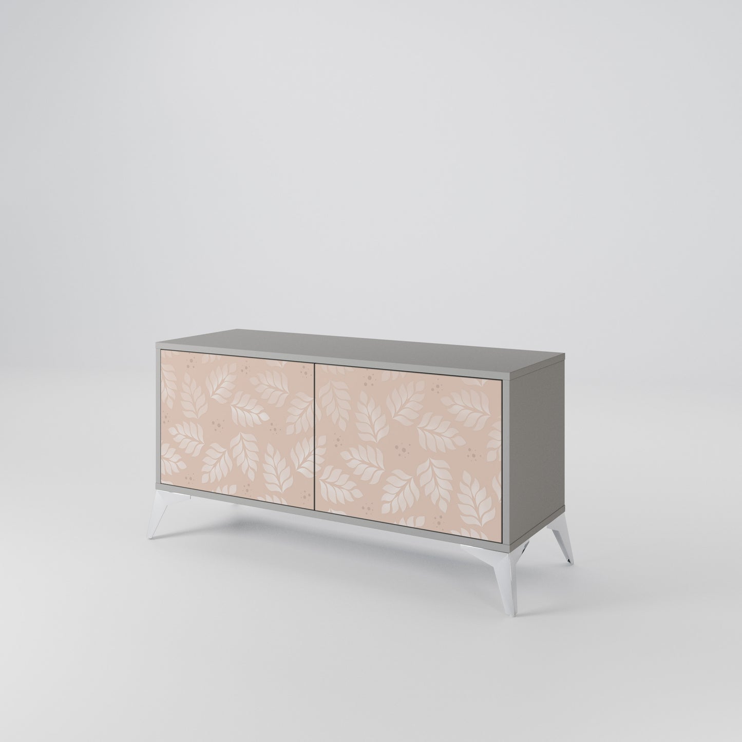 LEAVES ON BEIGE Compact 2-Door TV Cabinet