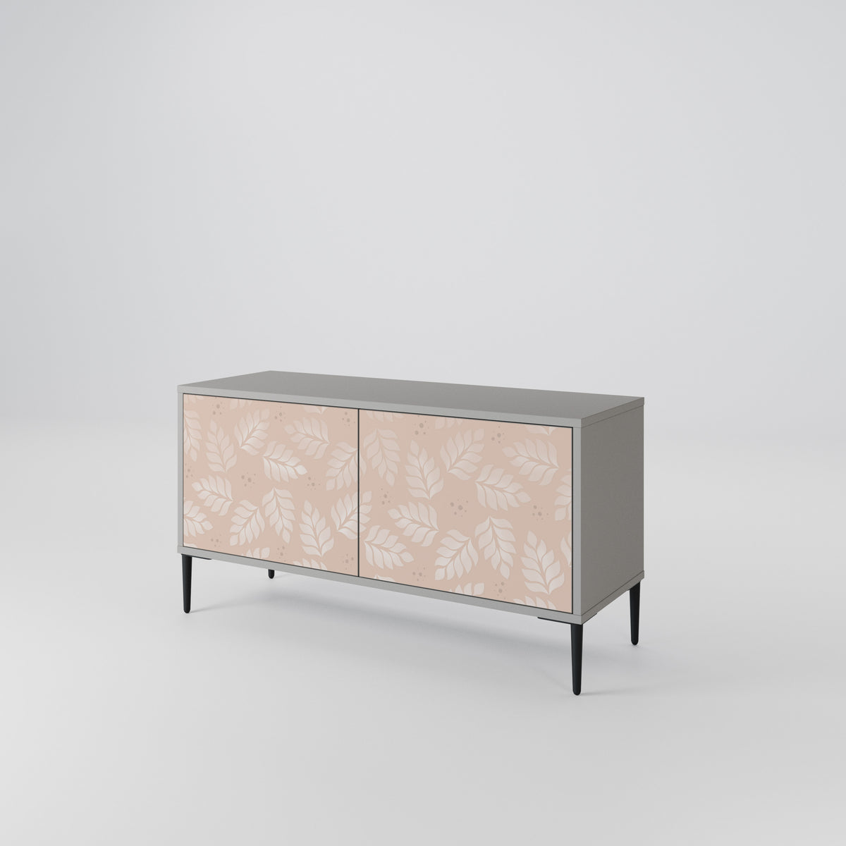 LEAVES ON BEIGE Compact 2-Door TV Cabinet