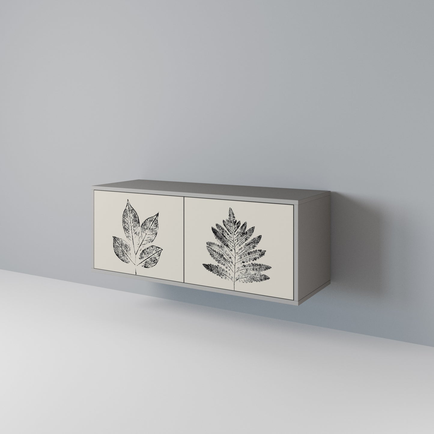 LEAFY STAMPS Compact 2-Door TV Cabinet