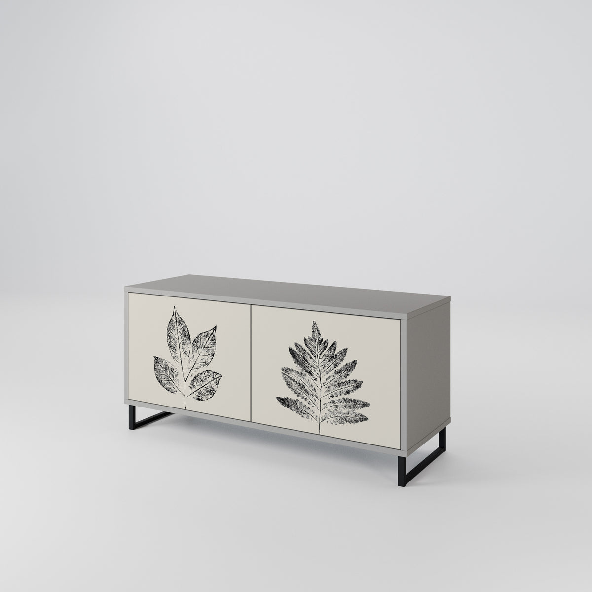 LEAFY STAMPS Compact 2-Door TV Cabinet