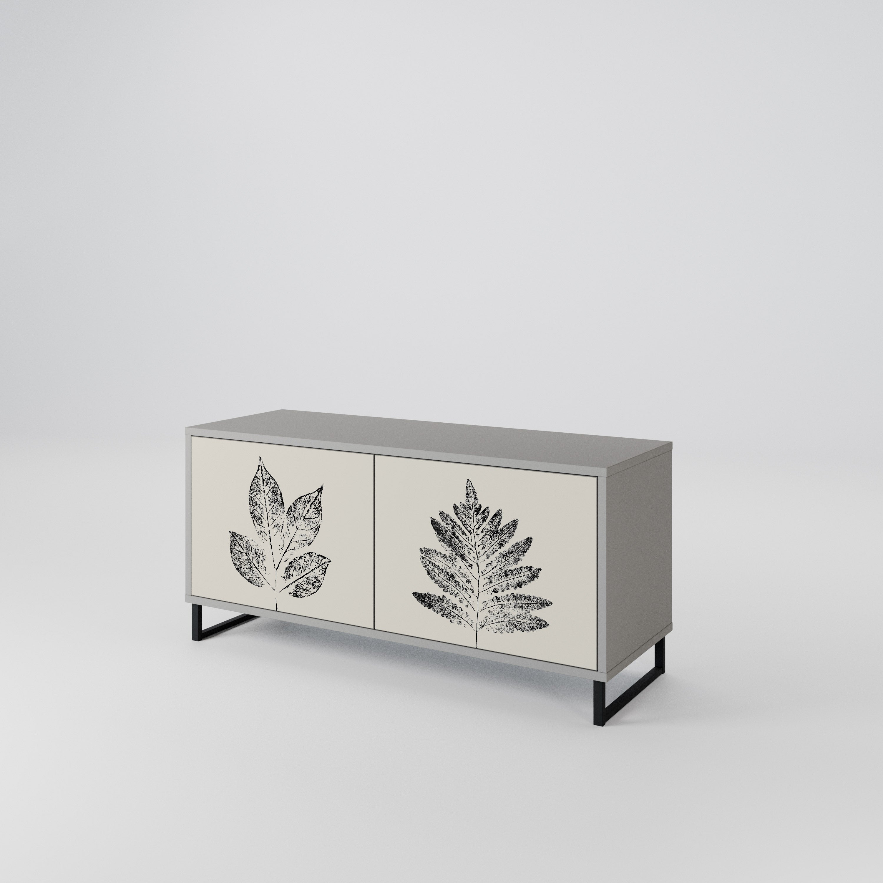 LEAFY STAMPS Compact 2-Door TV Cabinet