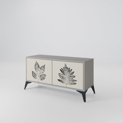 LEAFY STAMPS Compact 2-Door TV Cabinet