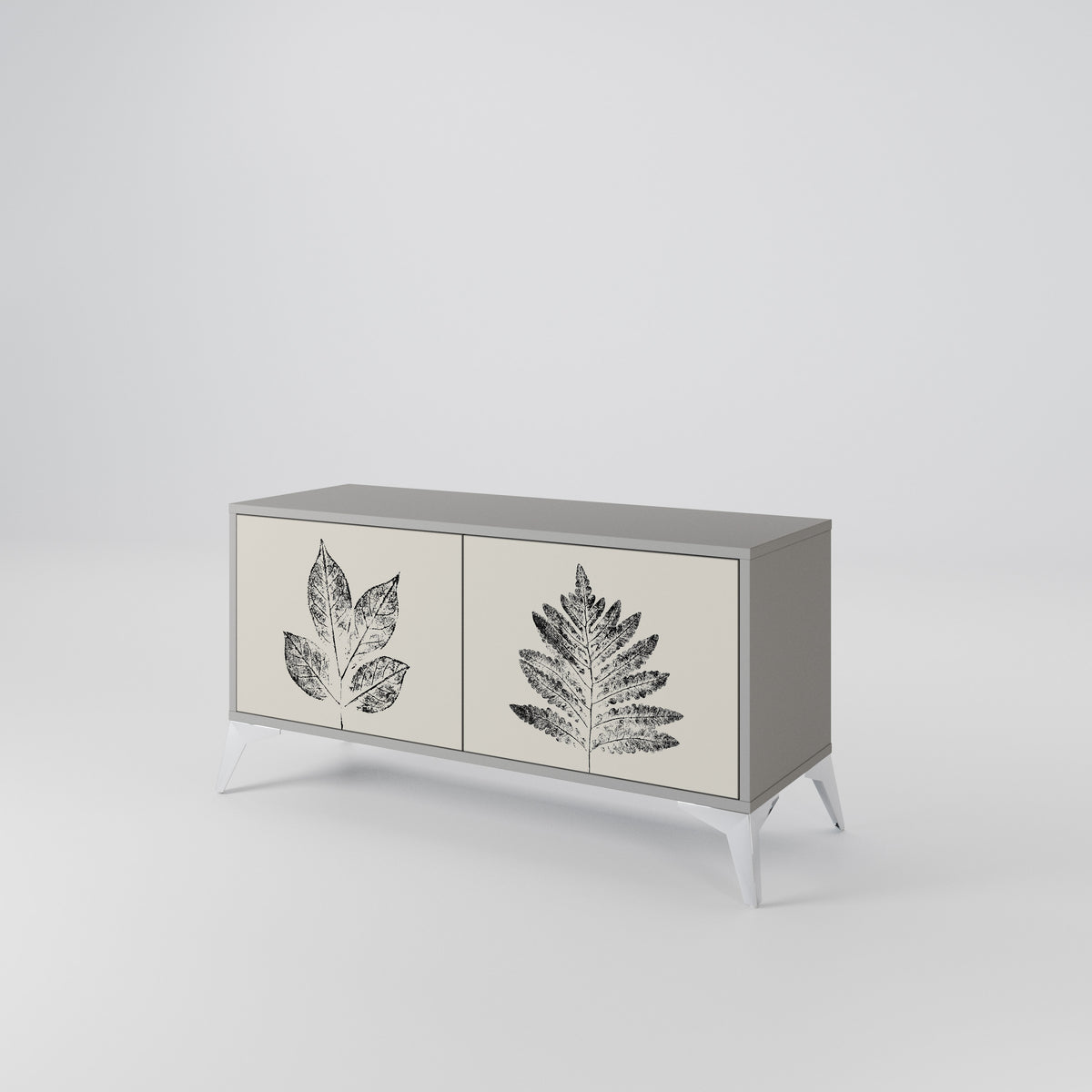 LEAFY STAMPS Compact 2-Door TV Cabinet