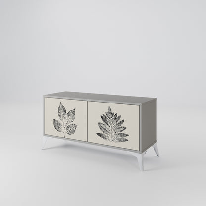 LEAFY STAMPS Compact 2-Door TV Cabinet