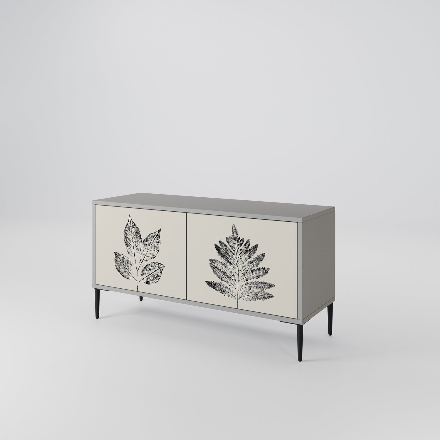 LEAFY STAMPS Compact 2-Door TV Cabinet