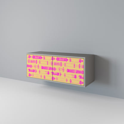 SKATEBOARD ARTISTRY Compact 2-Door TV Cabinet