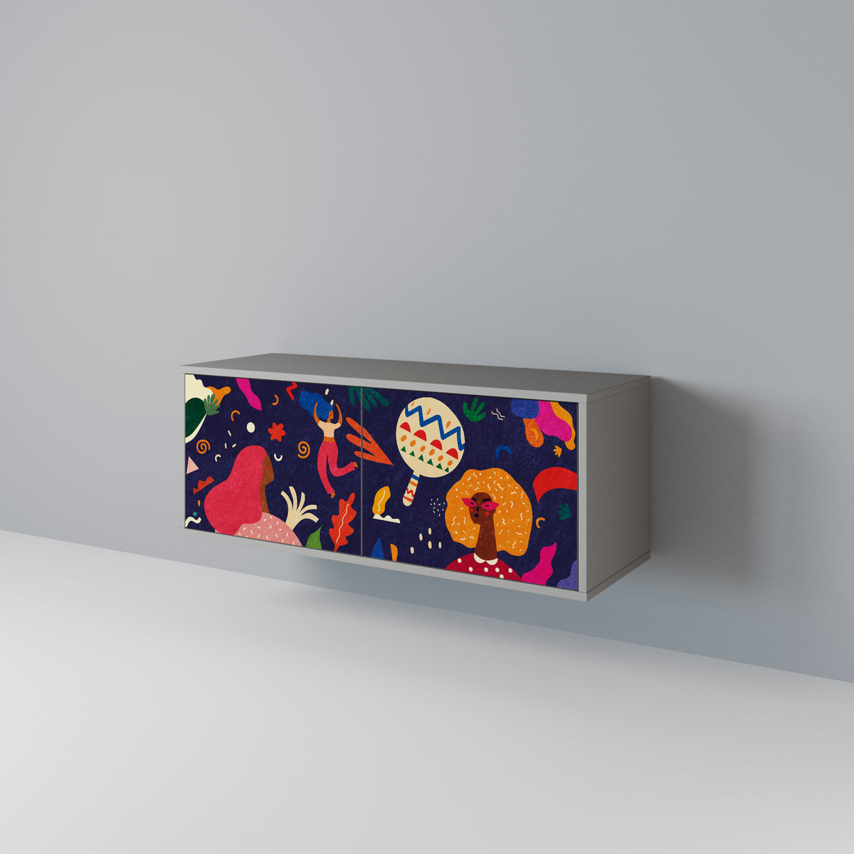 FESTIVE PLEASURES Compact 2-Door TV Cabinet