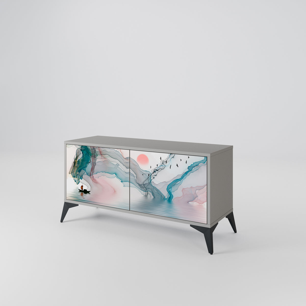 VELVET CROSSING Compact 2-Door TV Cabinet