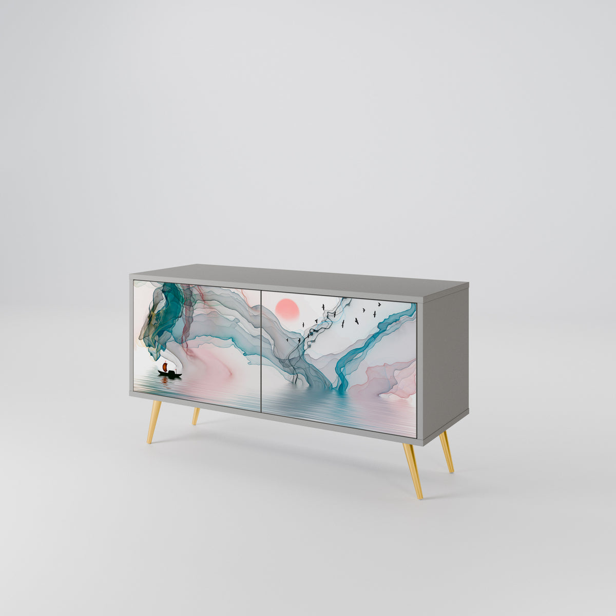 VELVET CROSSING Compact 2-Door TV Cabinet