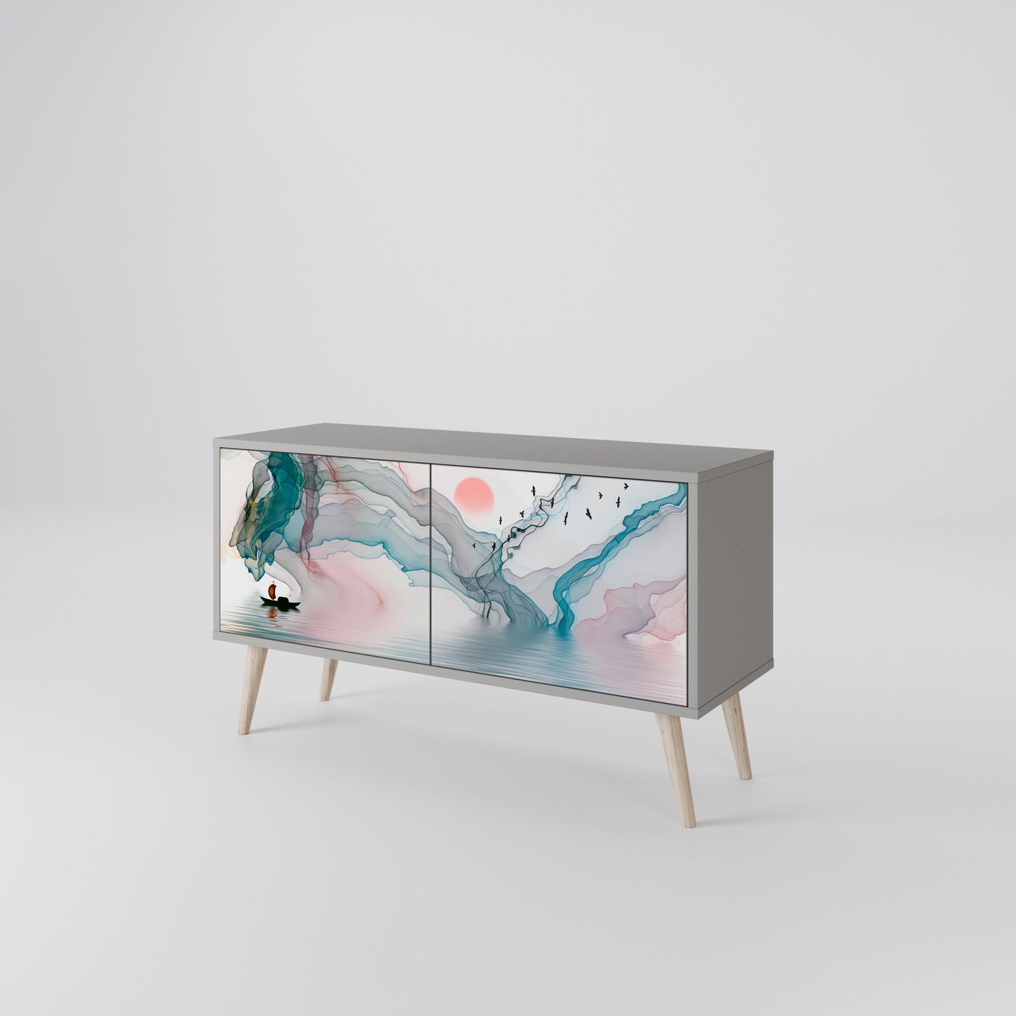 VELVET CROSSING Compact 2-Door TV Cabinet