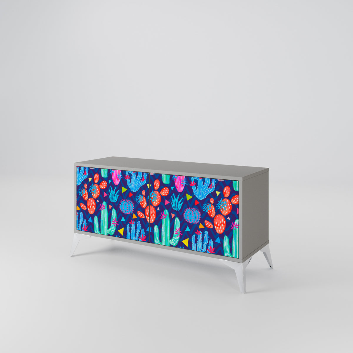 CACTUS VIBES Compact 2-Door TV Cabinet