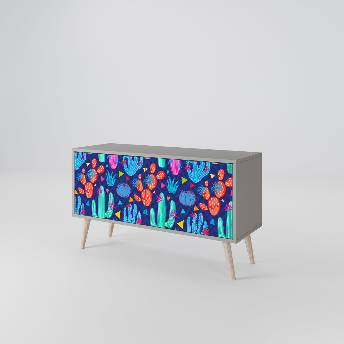 CACTUS VIBES Compact 2-Door TV Cabinet