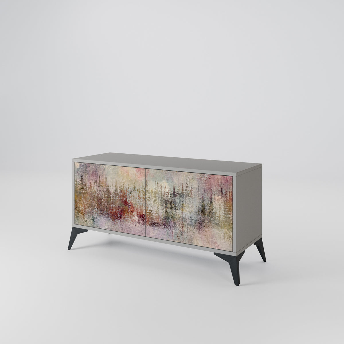 VEILED SUMMIT Compact 2-Door TV Cabinet