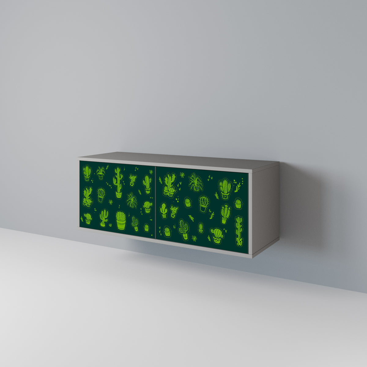 DESERT GREEN Compact 2-Door TV Cabinet