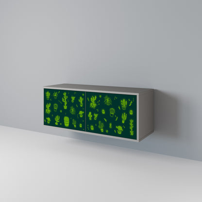 DESERT GREEN Compact 2-Door TV Cabinet
