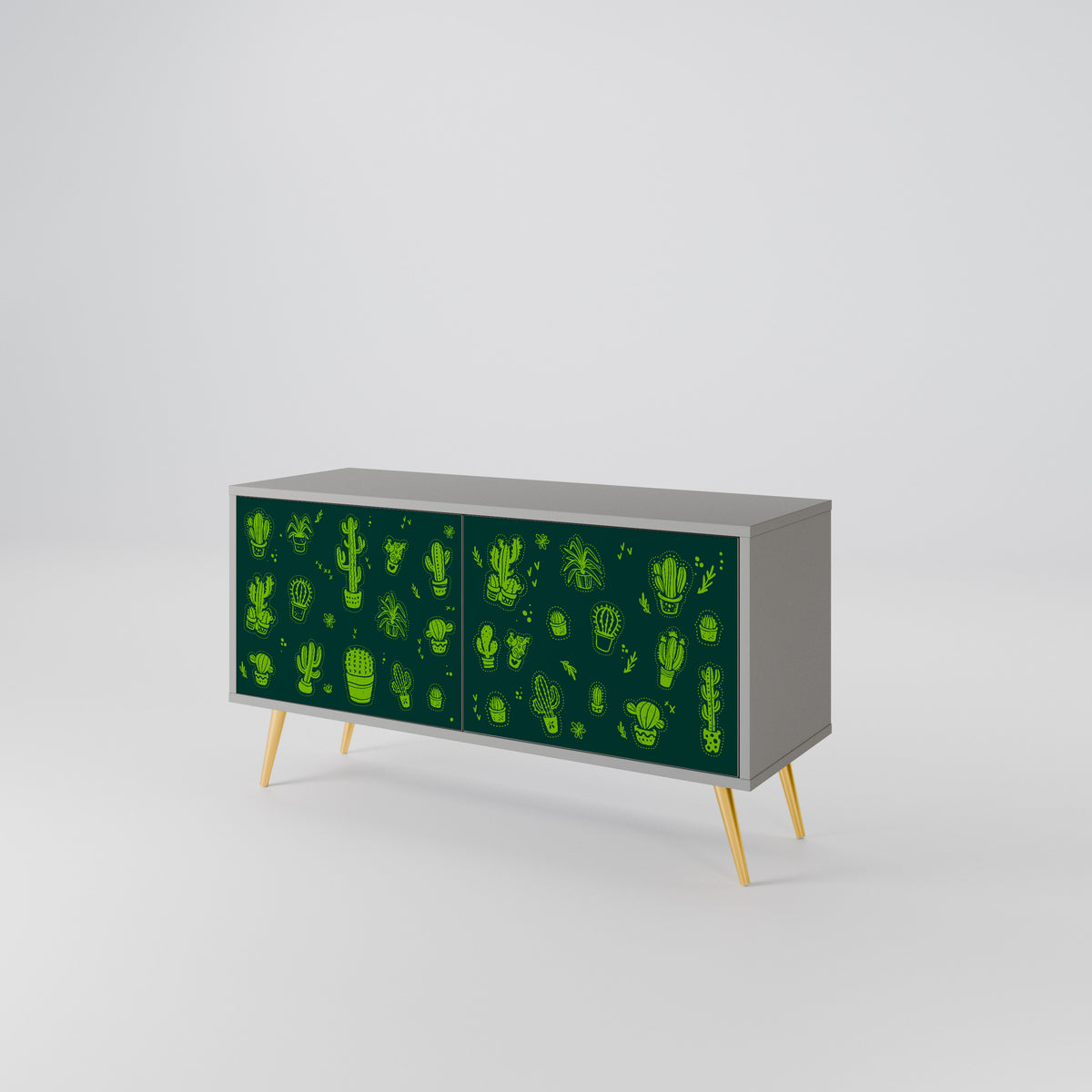 DESERT GREEN Compact 2-Door TV Cabinet