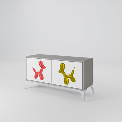 CHILDHOOD MEMORY Compact 2-Door TV Cabinet