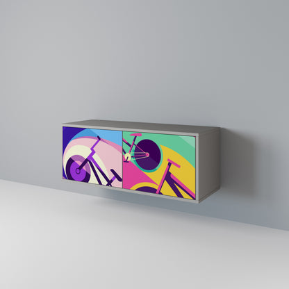 BIKE DREAMS Compact 2-Door TV Cabinet