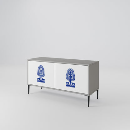 POLISH FOLK ART Compact 2-Door TV Cabinet