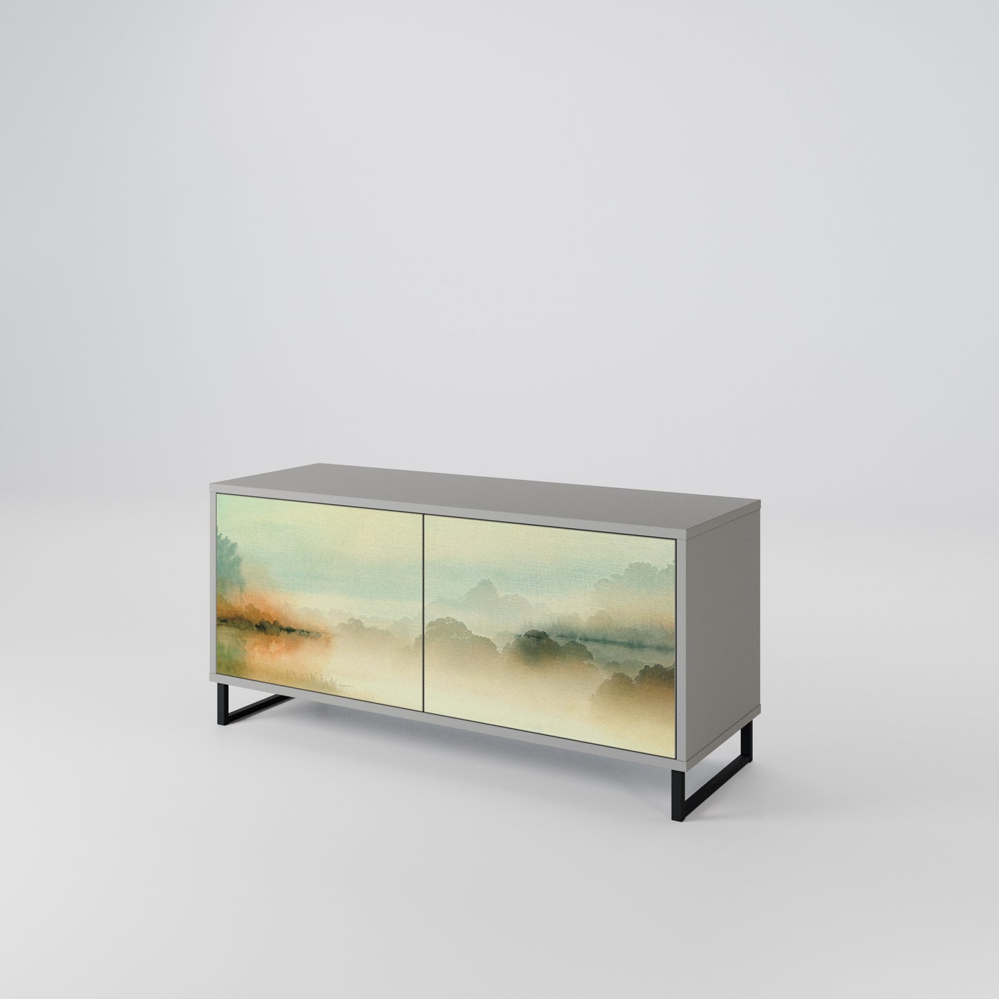 MORNING BY THE LAKE Compact 2-Door TV Cabinet