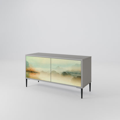 MORNING BY THE LAKE Compact 2-Door TV Cabinet