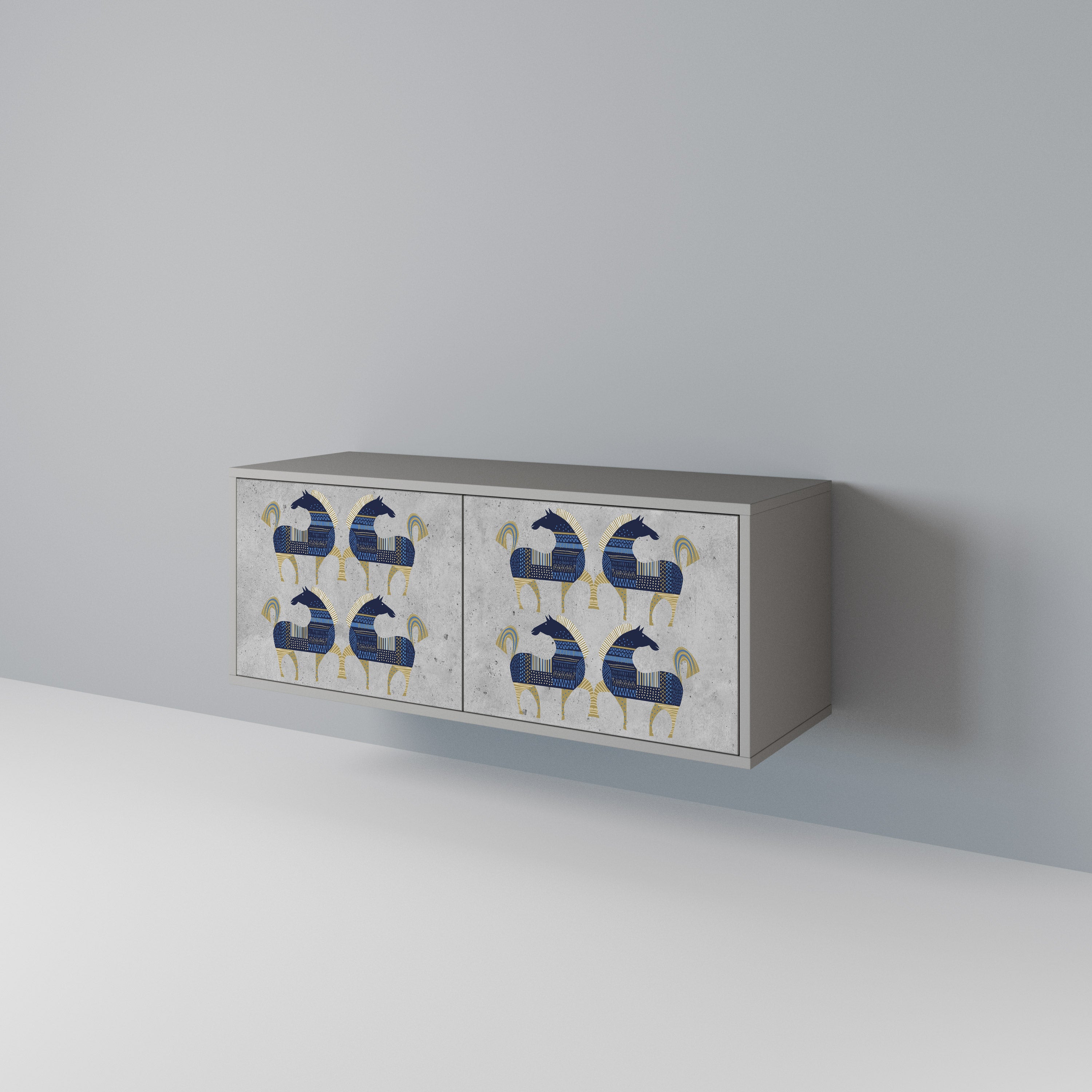 MAJESTIC STEED Compact 2-Door TV Cabinet