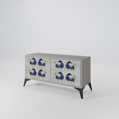 MAJESTIC STEED Compact 2-Door TV Cabinet