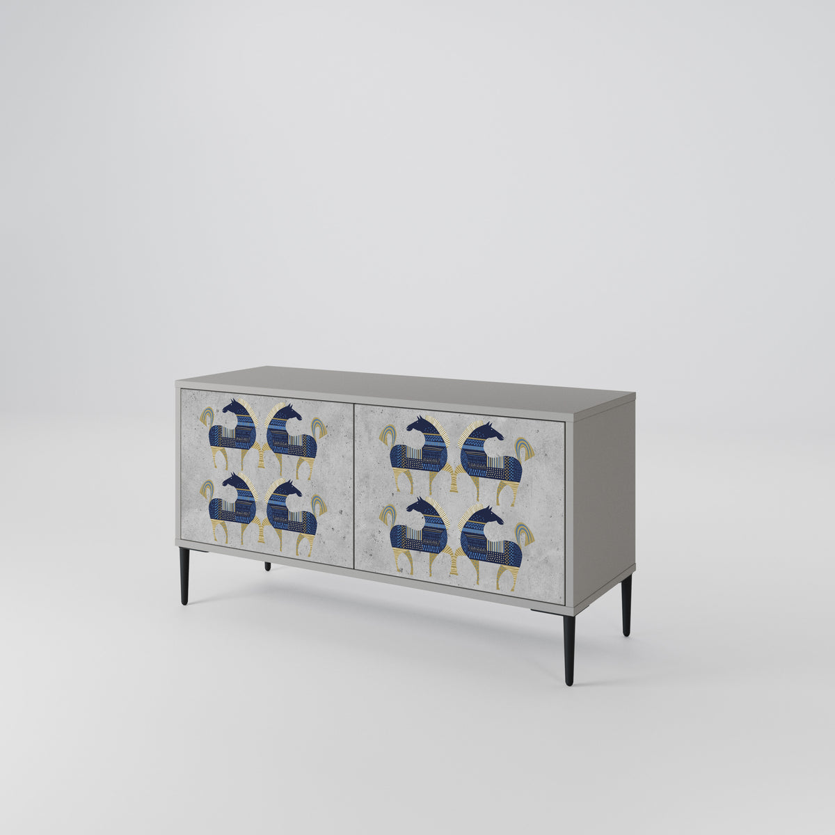 MAJESTIC STEED Compact 2-Door TV Cabinet