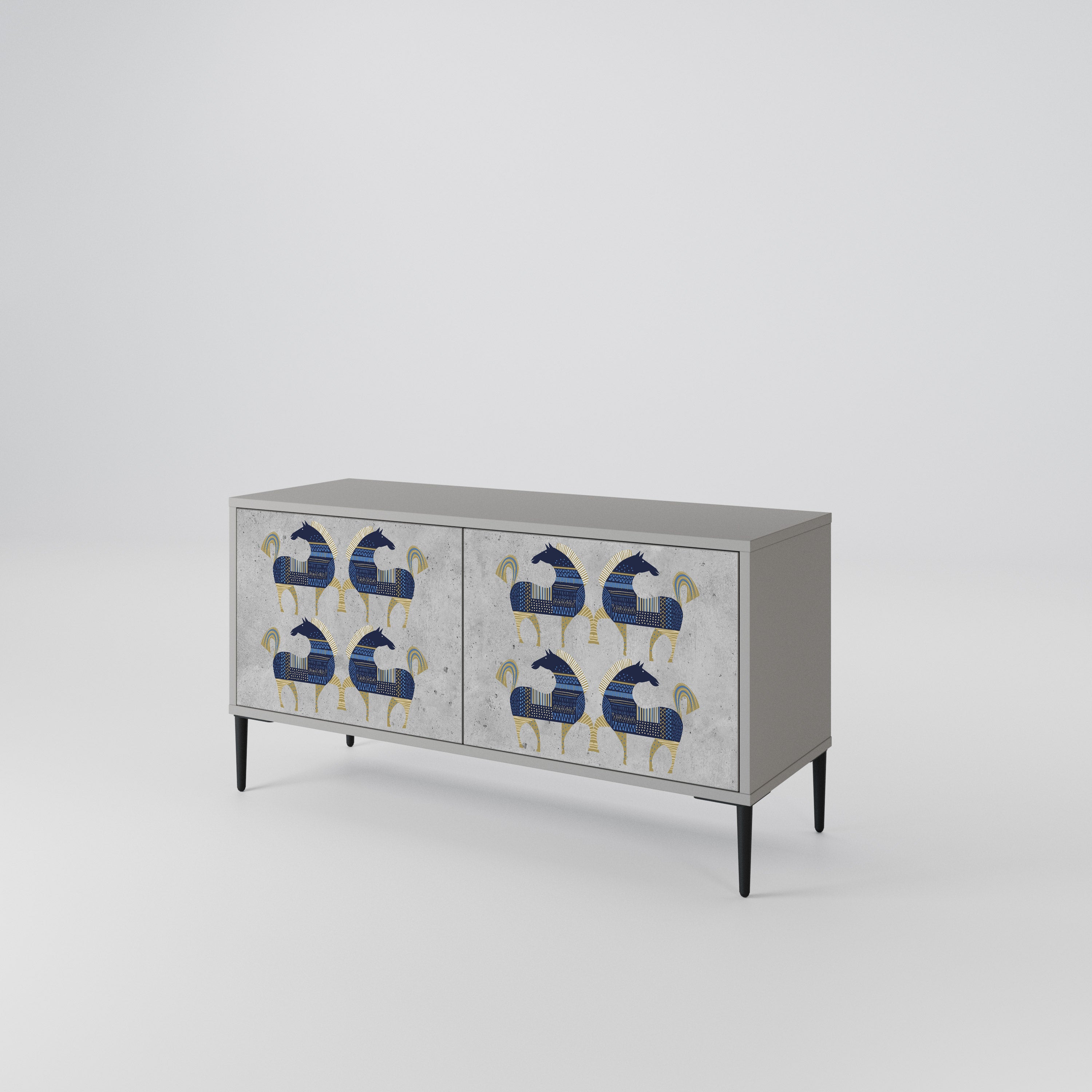 MAJESTIC STEED Compact 2-Door TV Cabinet