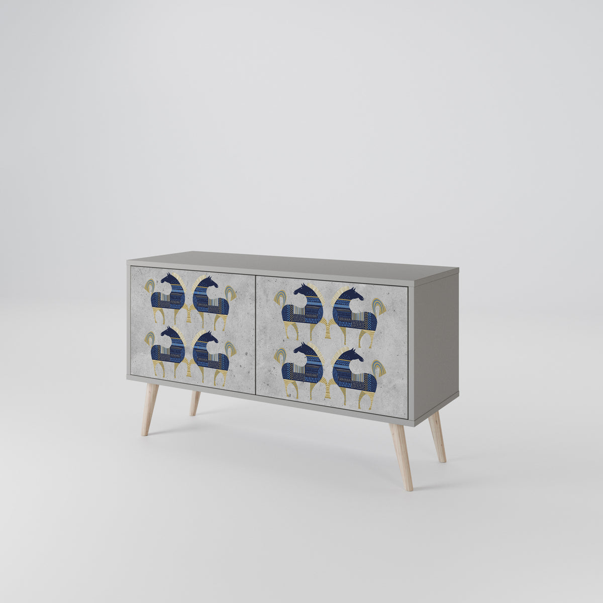 MAJESTIC STEED Compact 2-Door TV Cabinet