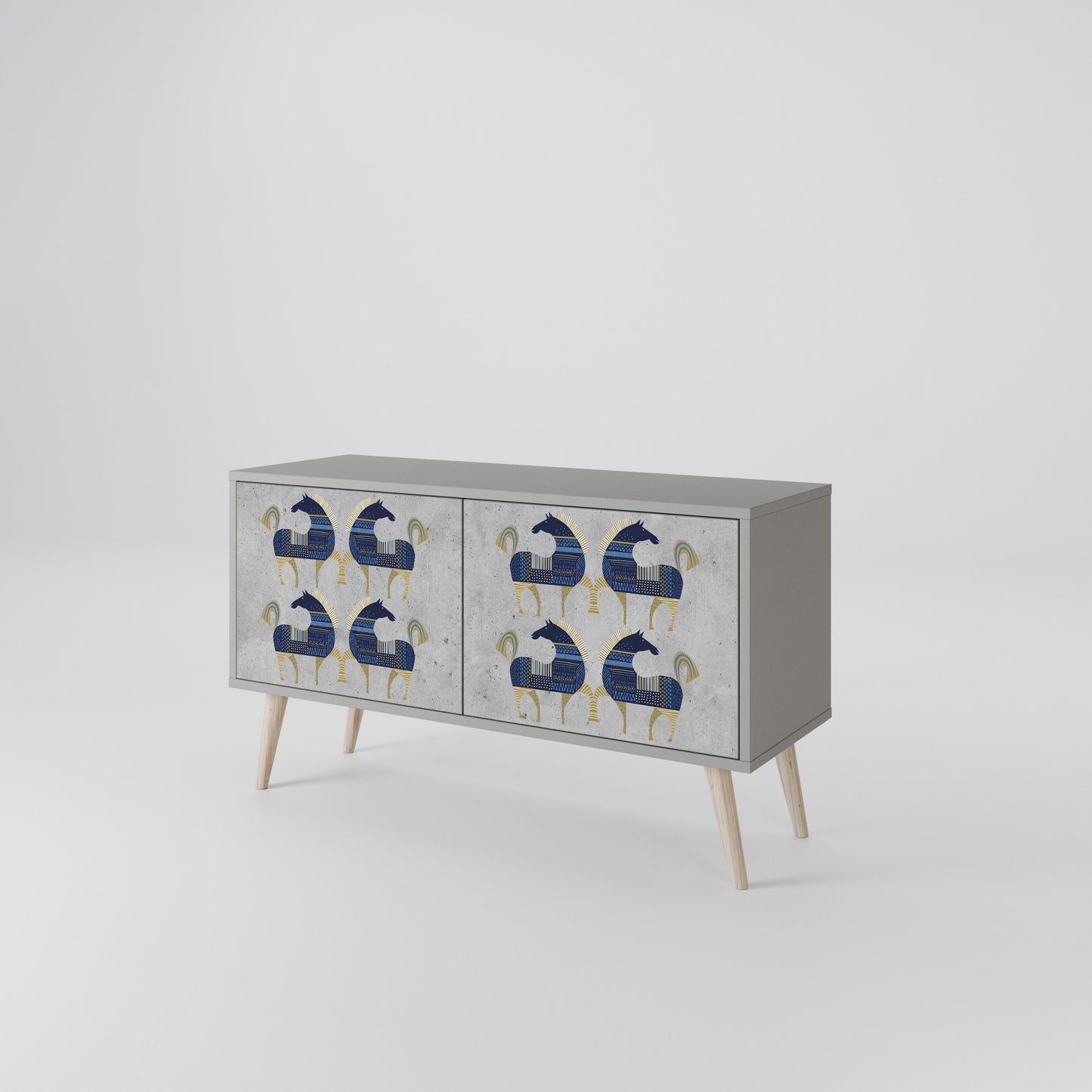MAJESTIC STEED Compact 2-Door TV Cabinet
