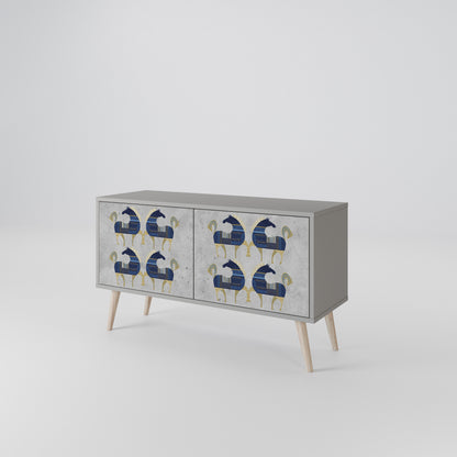 MAJESTIC STEED Compact 2-Door TV Cabinet