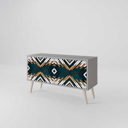 ARTISTIC GEOMETRY Compact 2-Door TV Cabinet