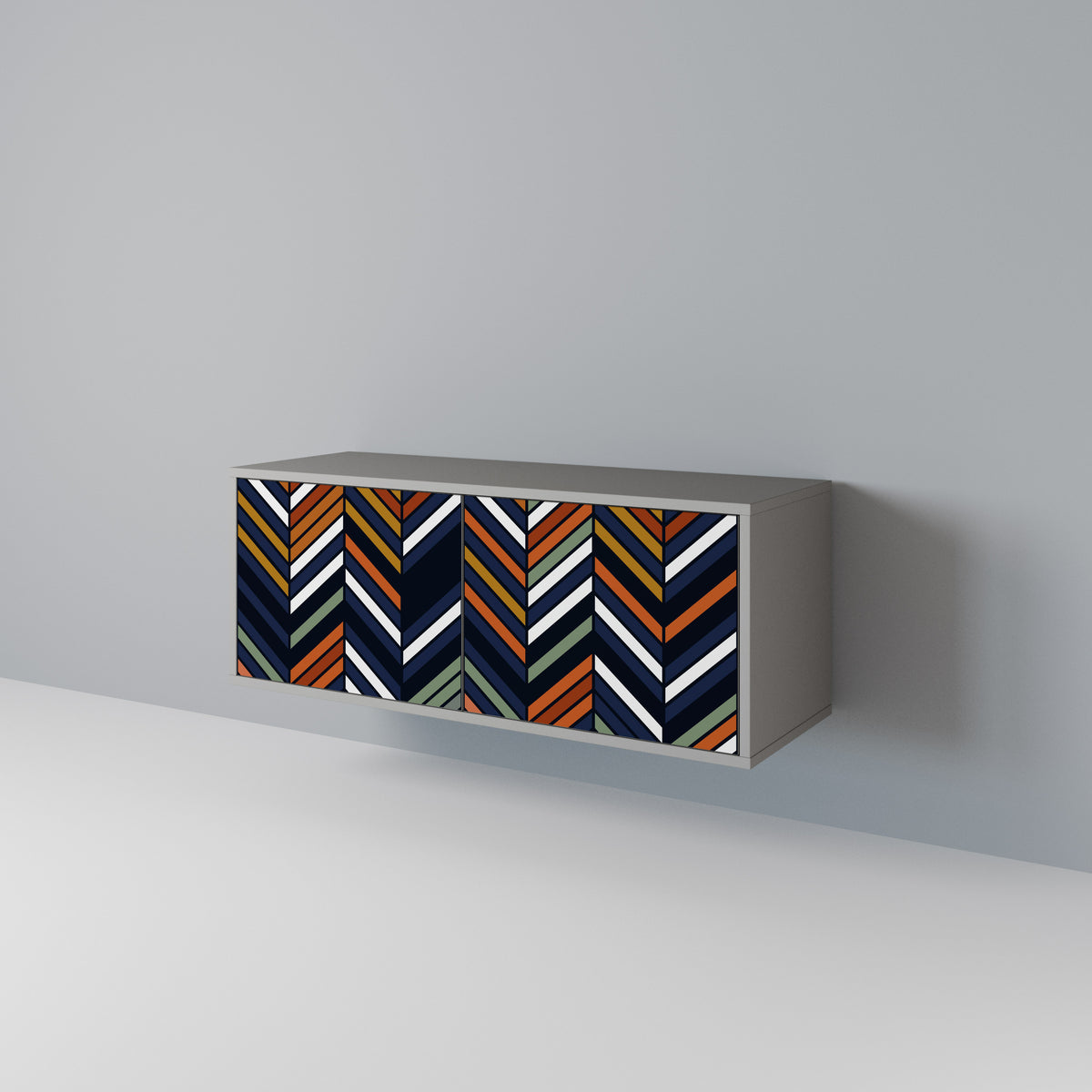 VIBRANT PATCHWORK Compact 2-Door TV Cabinet