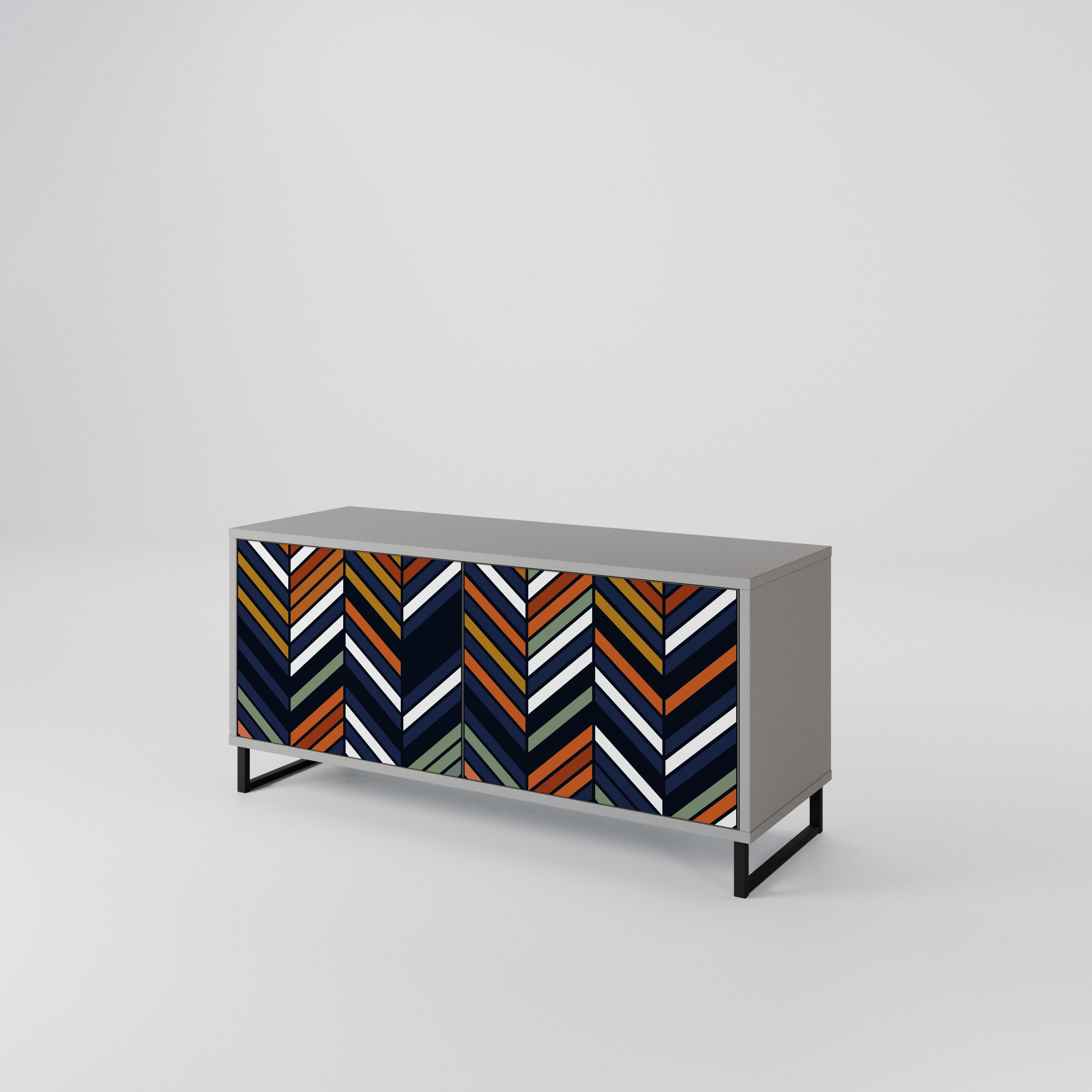 VIBRANT PATCHWORK Compact 2-Door TV Cabinet