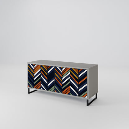 VIBRANT PATCHWORK Compact 2-Door TV Cabinet