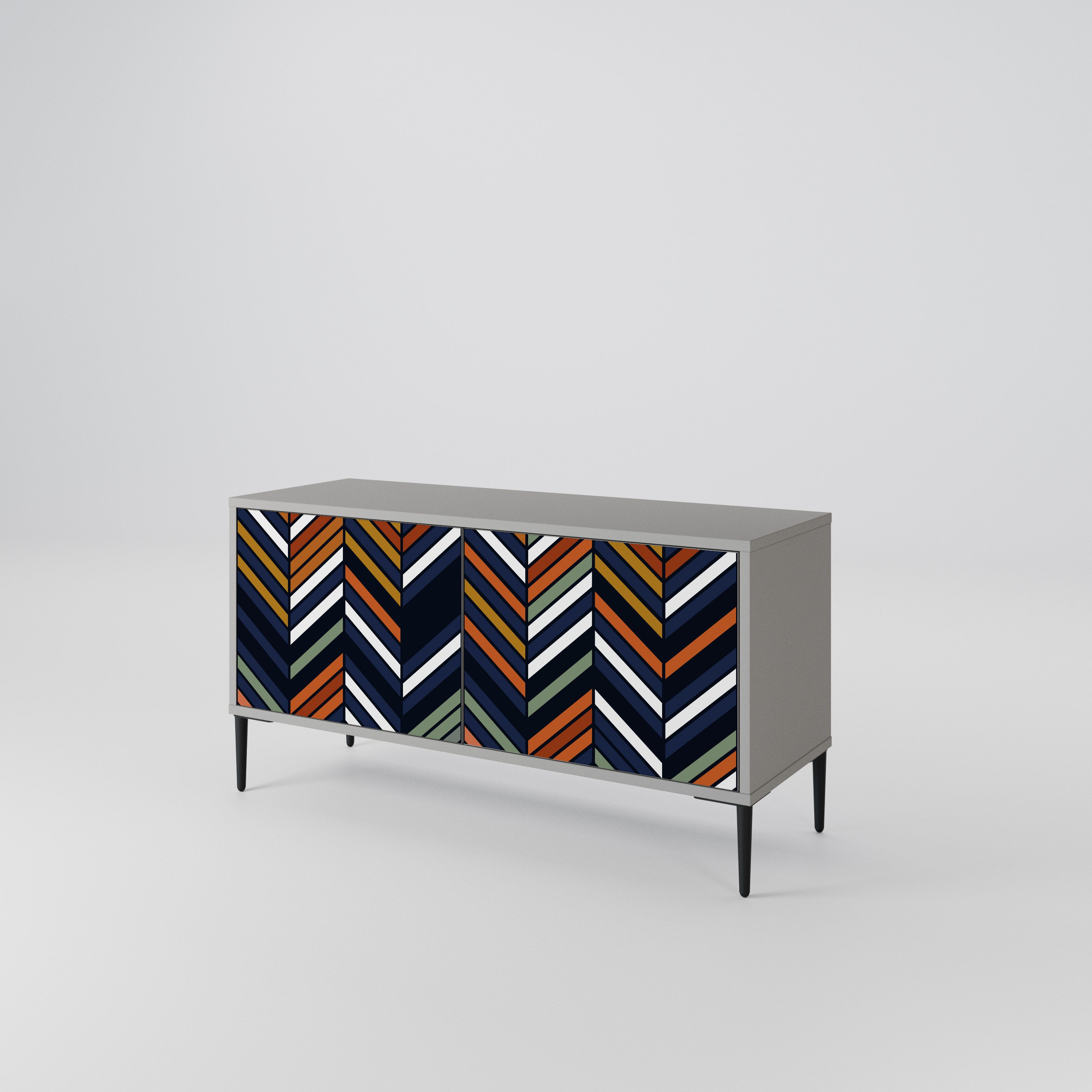 VIBRANT PATCHWORK Compact 2-Door TV Cabinet