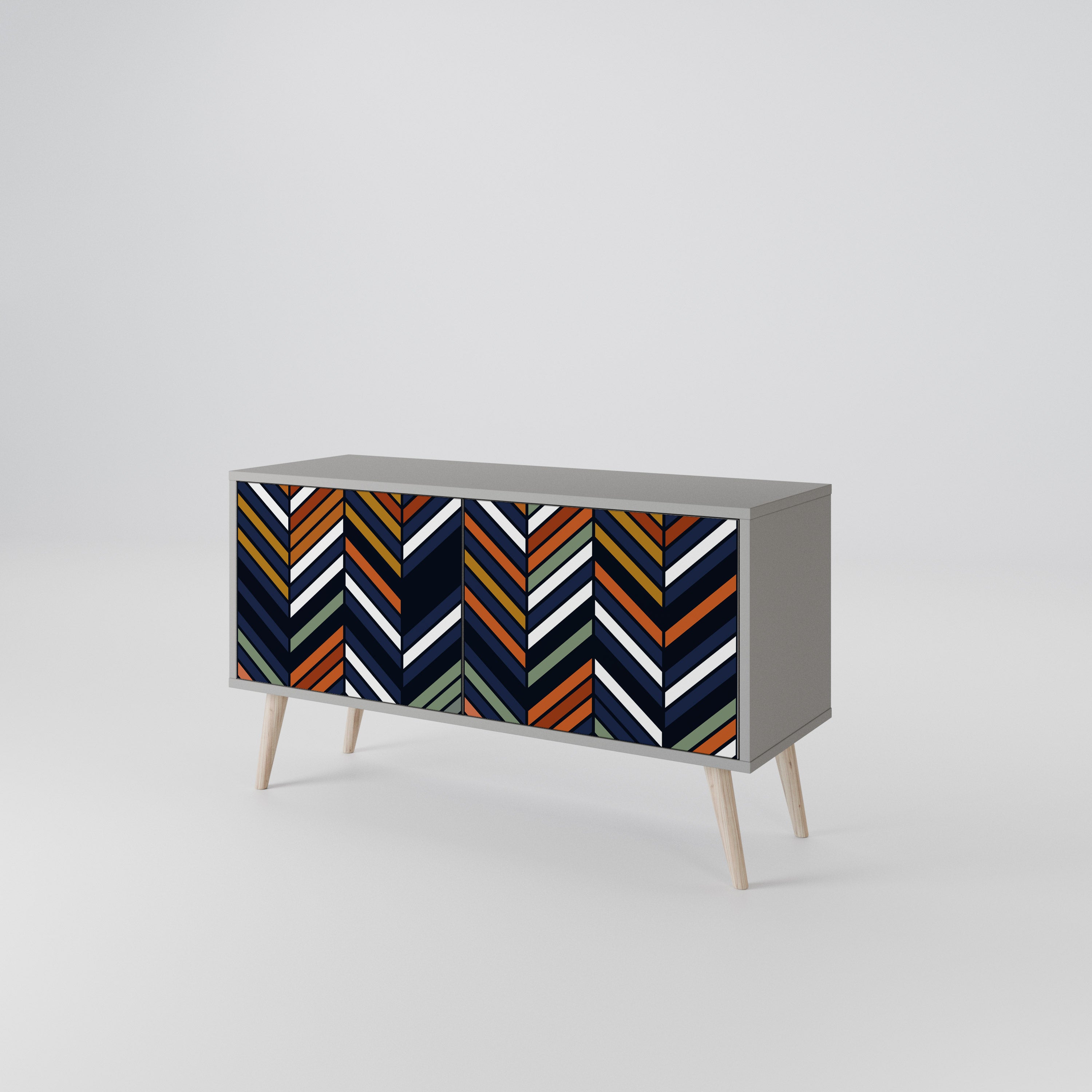 VIBRANT PATCHWORK Compact 2-Door TV Cabinet