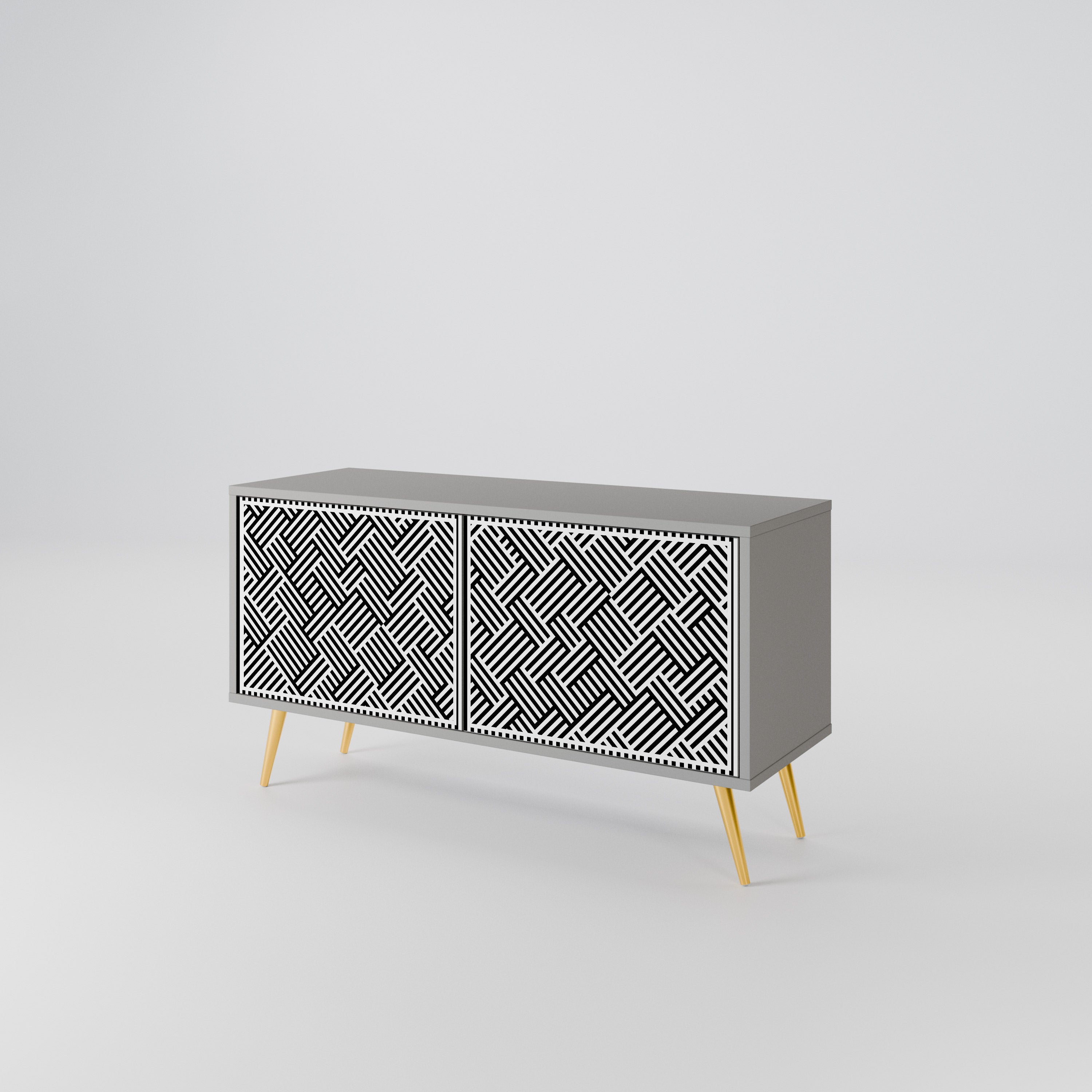 TEMPORARY SEQUENCE Compact 2-Door TV Cabinet