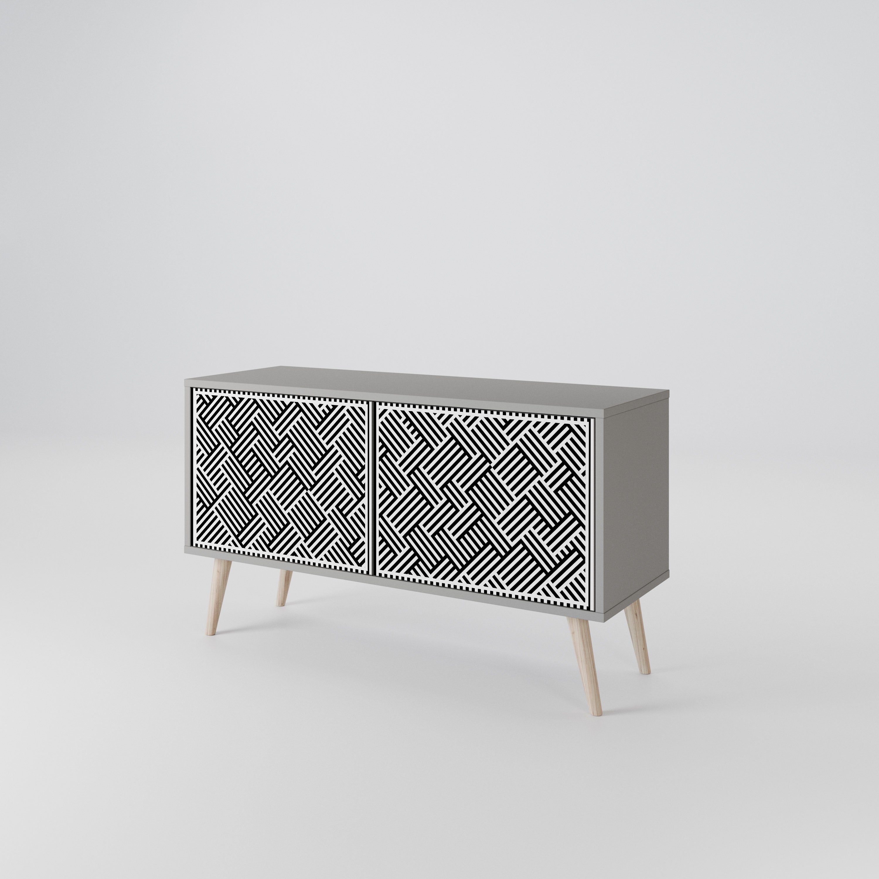 TEMPORARY SEQUENCE Compact 2-Door TV Cabinet