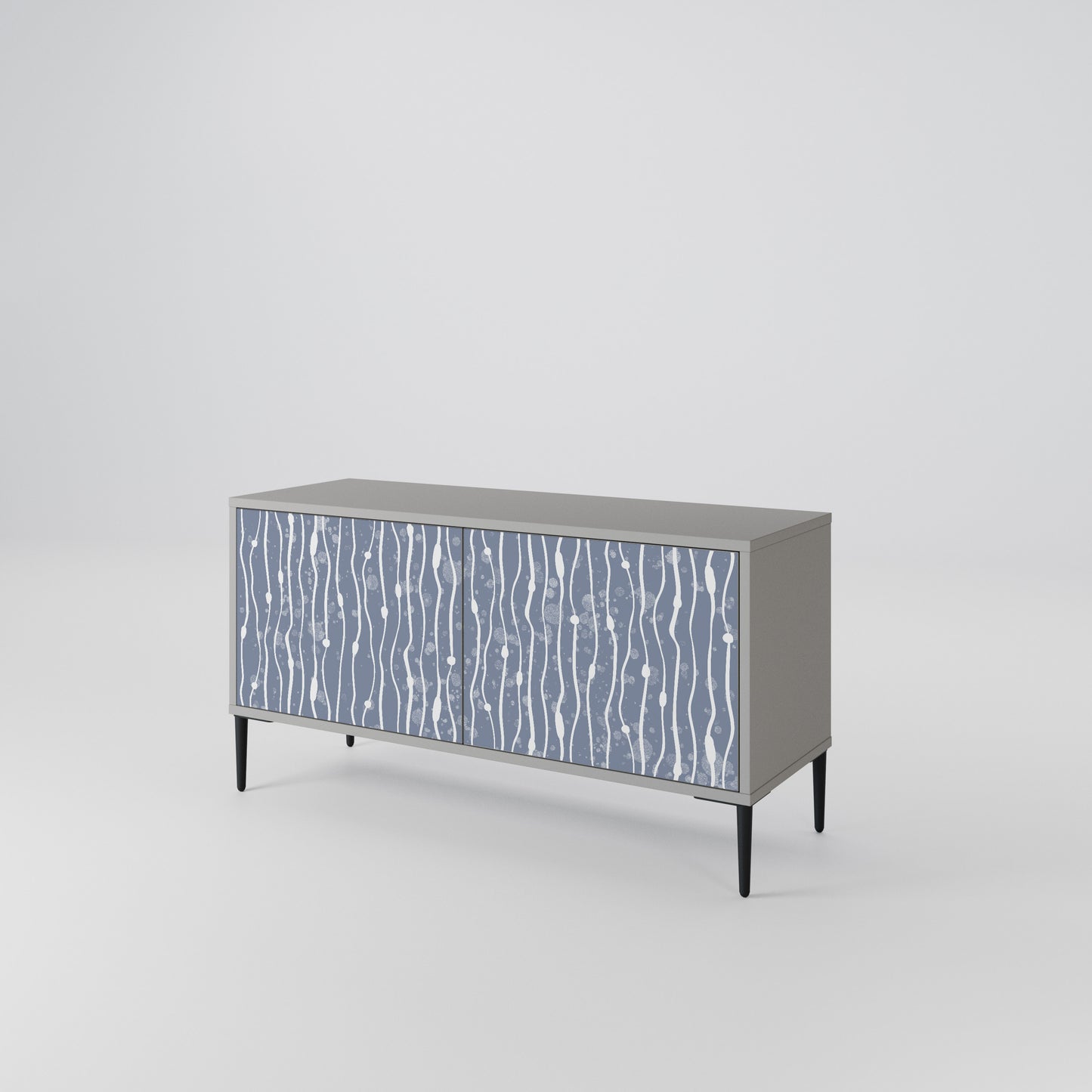 GRAPHITE RAIN Compact 2-Door TV Cabinet