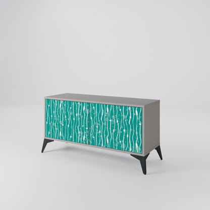 TURQUOISE RAIN Compact 2-Door TV Cabinet