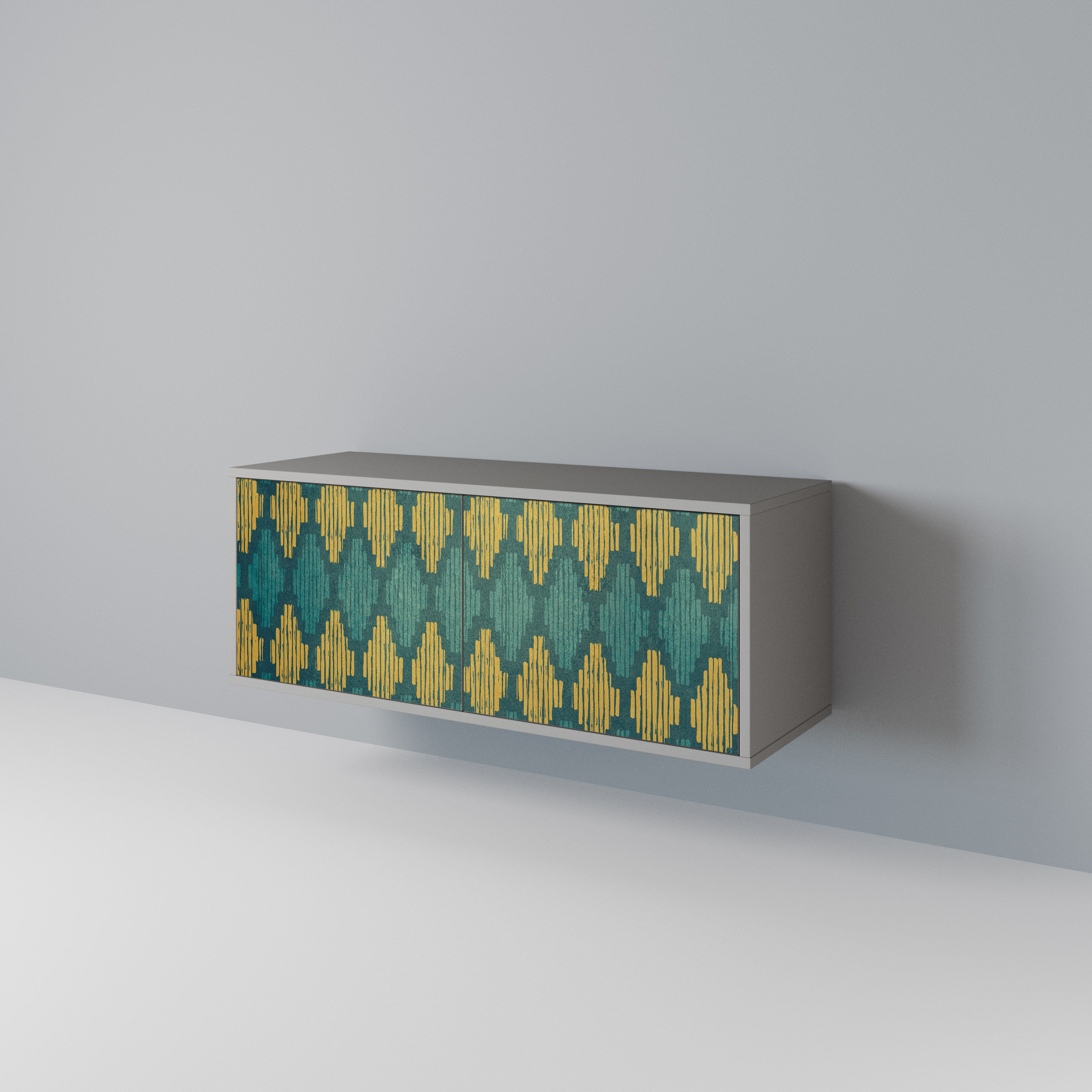 POLYGONS Compact 2-Door TV Cabinet