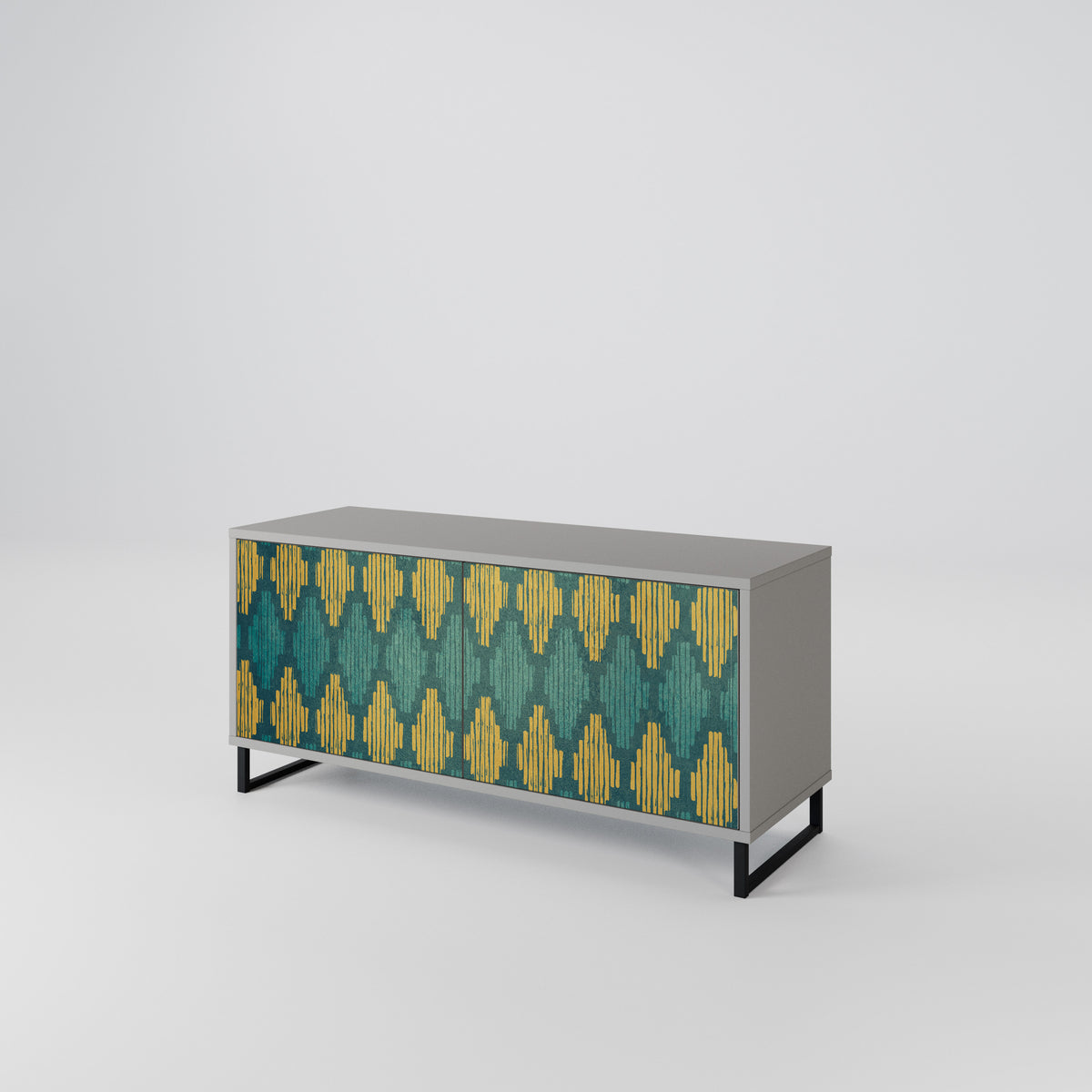 POLYGONS Compact 2-Door TV Cabinet