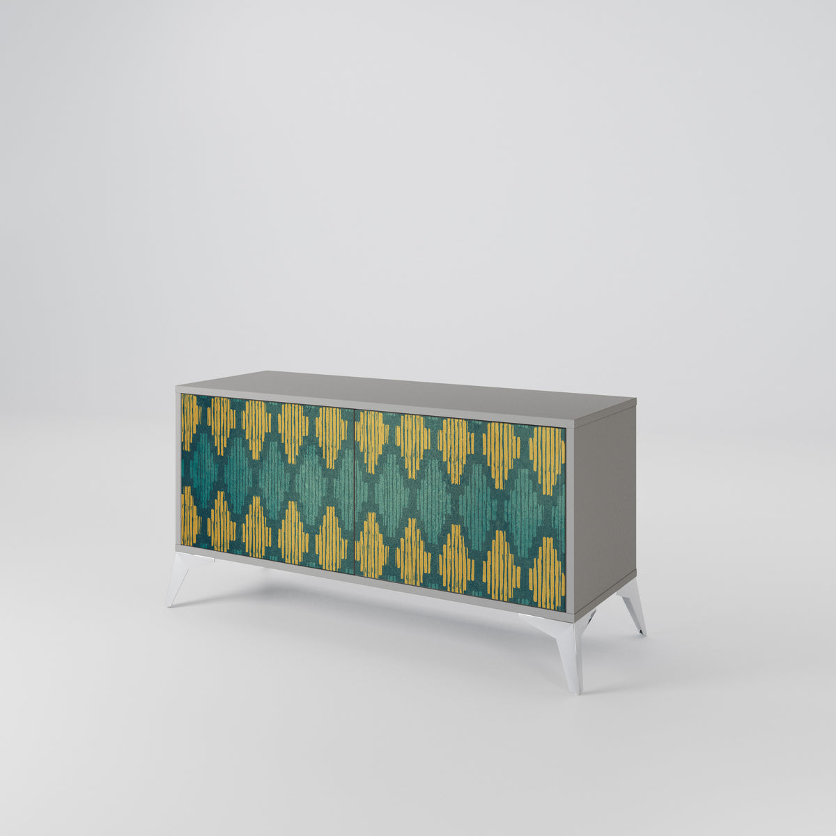 POLYGONS Compact 2-Door TV Cabinet
