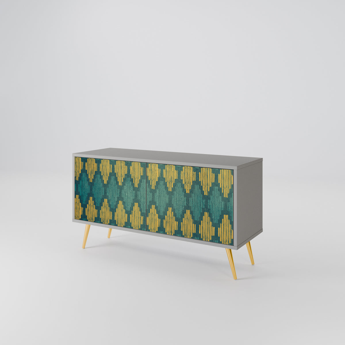 POLYGONS Compact 2-Door TV Cabinet