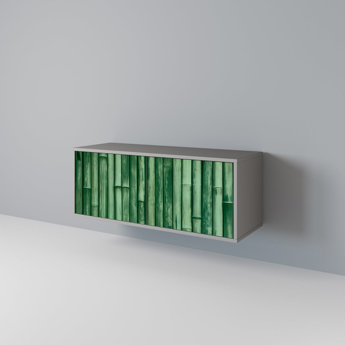 NATURAL GREEN Compact 2-Door TV Cabinet
