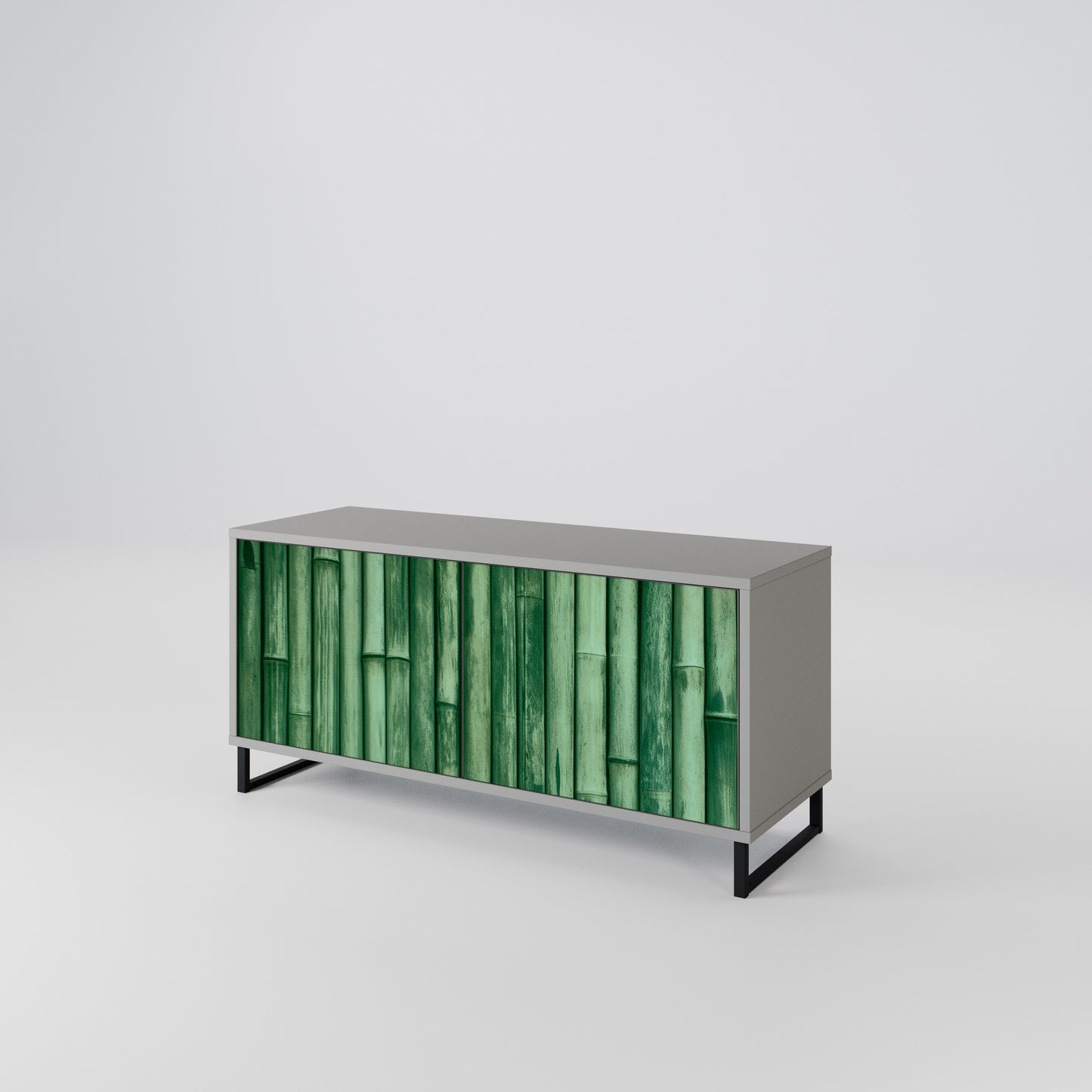 NATURAL GREEN Compact 2-Door TV Cabinet