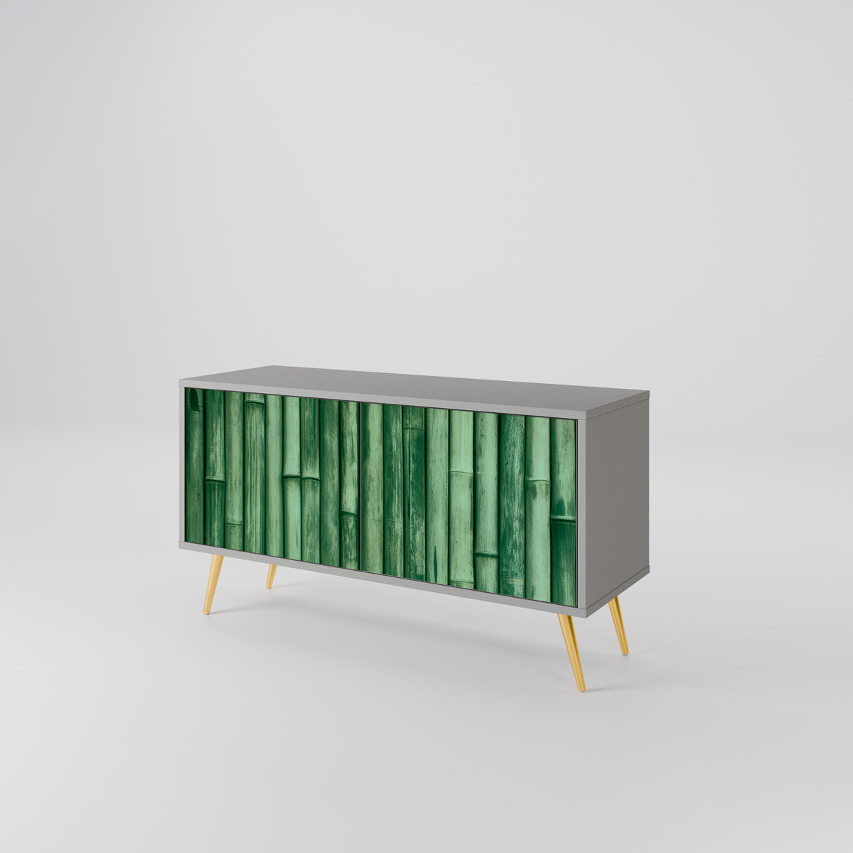 NATURAL GREEN Compact 2-Door TV Cabinet