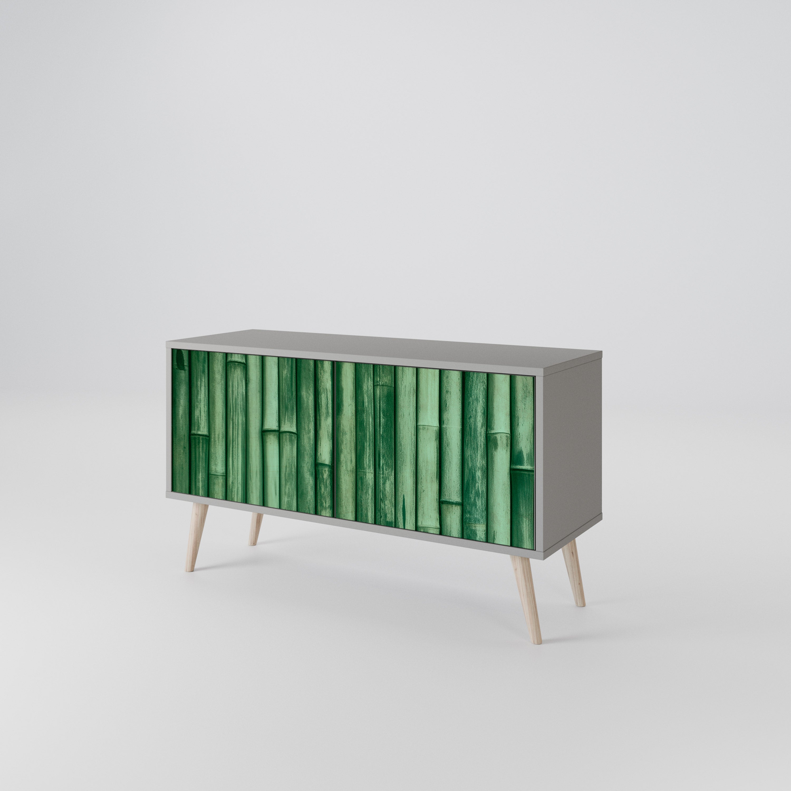 NATURAL GREEN Compact 2-Door TV Cabinet